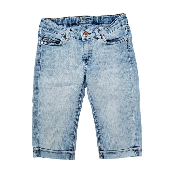 Levi's Girl's Light Wash Adjustable Waist Stretch Denim Capris Size 10‎ Regular - Picture 1 of 4